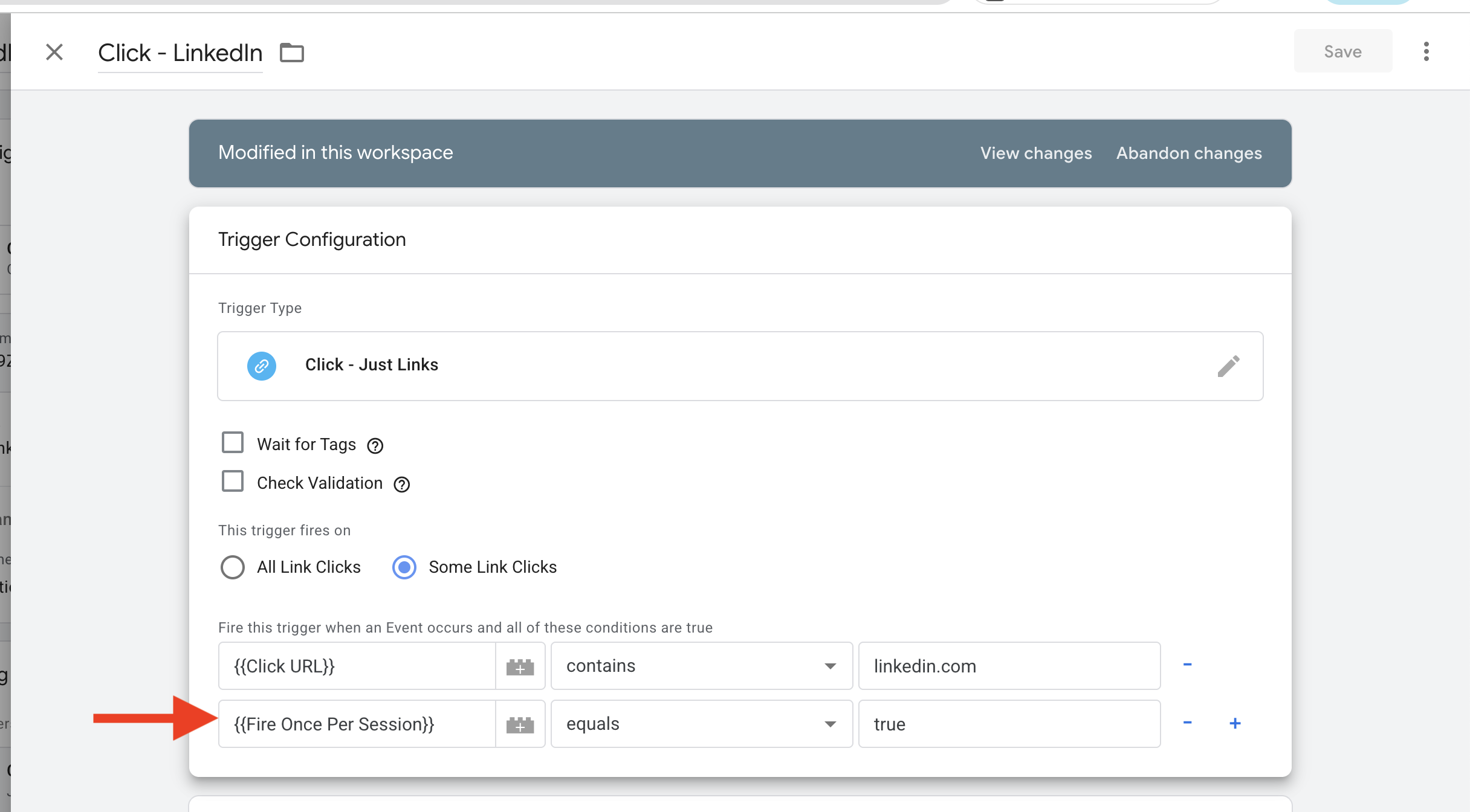 URL Based Trigger Configuration
